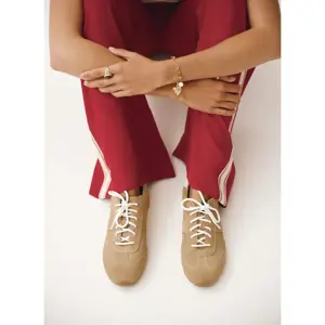 Mint Velvet Kiko Tan Suede Trainers